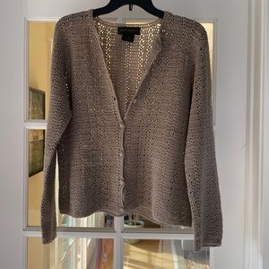 Babette Ballinger NY crocheted long sleeve sweater